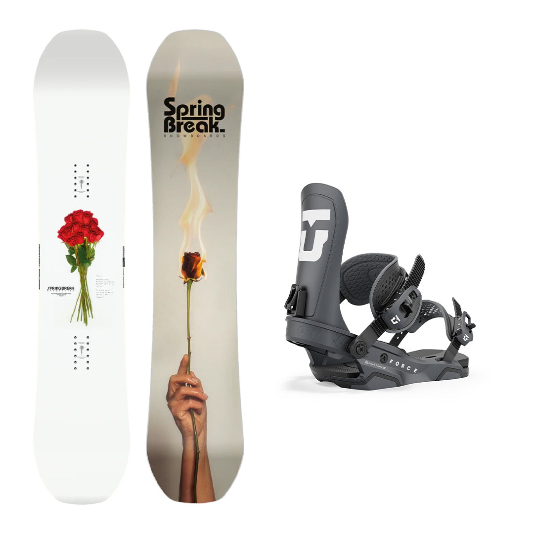 CAPiTA Spring Break Powder Twin Snowboard with Men's Union Force Snowb