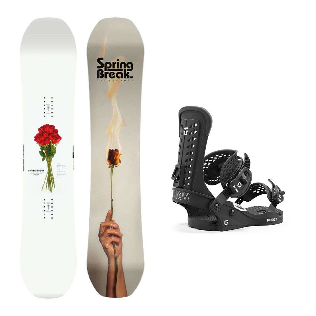 CAPiTA Spring Break Powder Twin Snowboard with Men's Union Force Class