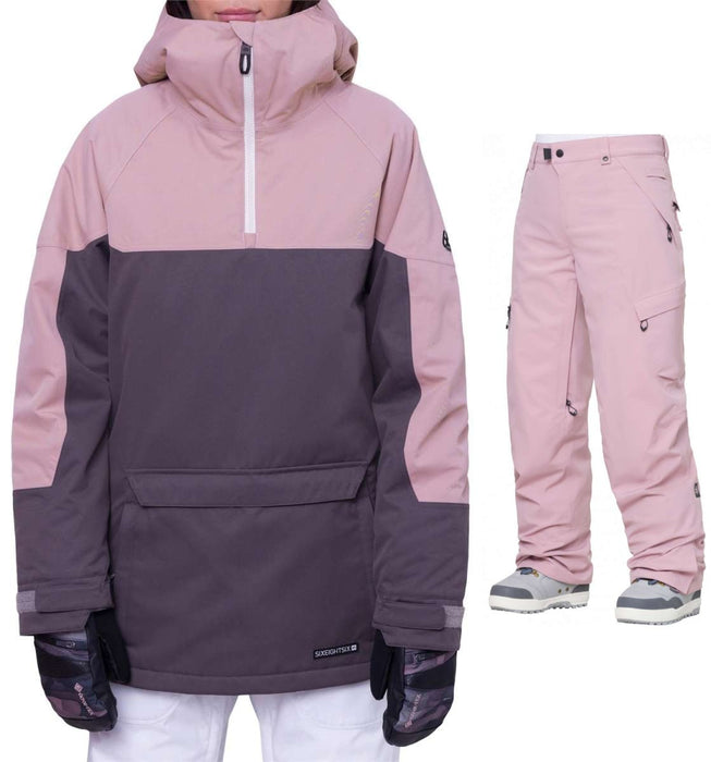 686 Ladies Upton Insulated Anorak Jacket + Geode Thermagraph Pant 2024 Bundle