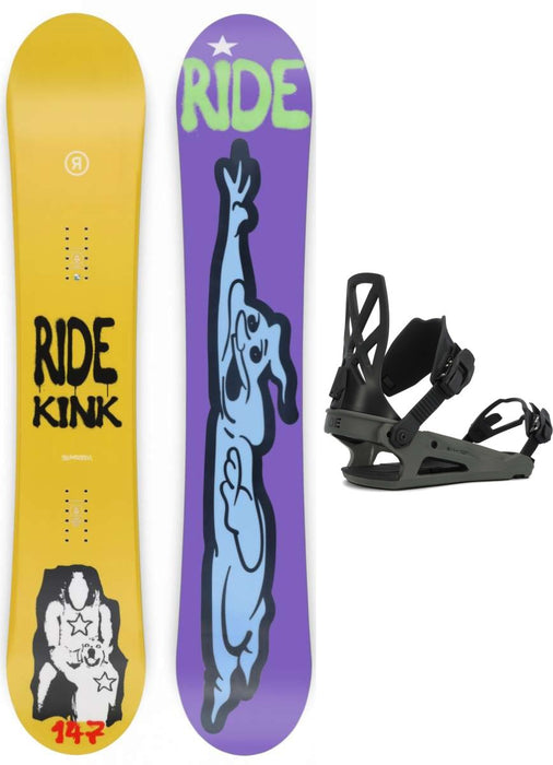Ride Kink Snowboard Package 2024 With Ride C-4 Bindings