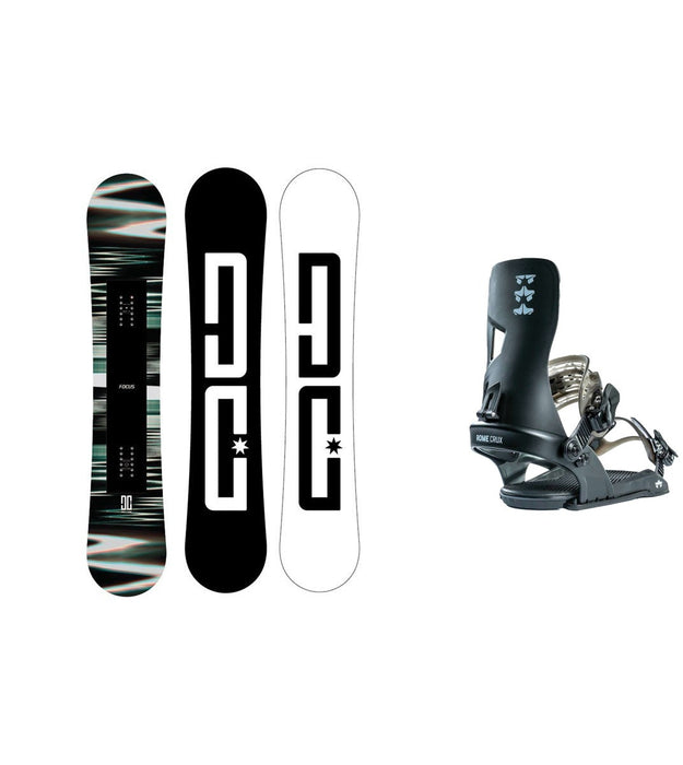 DC Focus Snowboard Package 2022 With Rome Crux Bindings