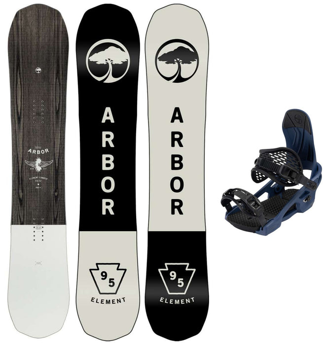 Arbor Element Camber Snowboard Package 2024 With Arbor Spruce Bindings