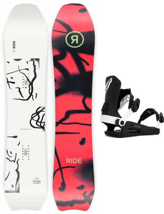 Ride Psychocandy Snowboard Package 2024 With Ride C-8 Bindings