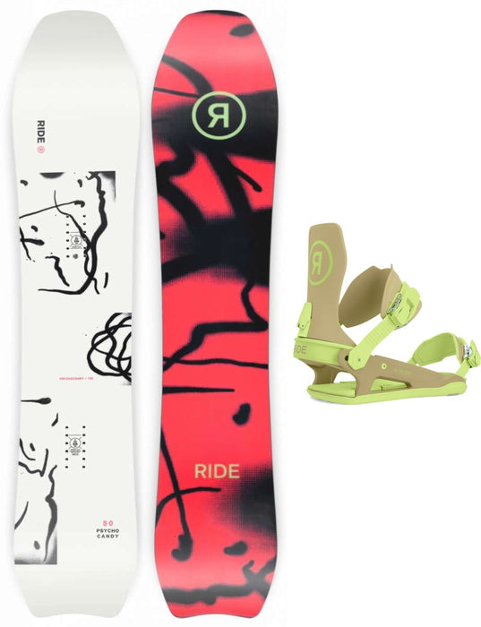 Ride Psychocandy Snowboard Package 2024 With Ride C-6 Bindings