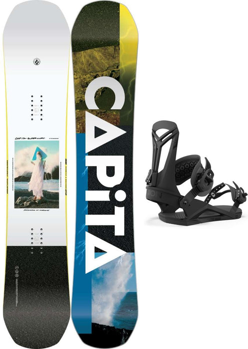 Capita Defenders of Awesome DOA Snowboard Package 2024 With Union Flite Pro Bindings
