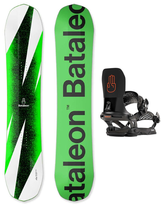 Bataleon Party Wave Twin Snowboard Package 2023 With Bataleon Blaster Asymwrap Bindings