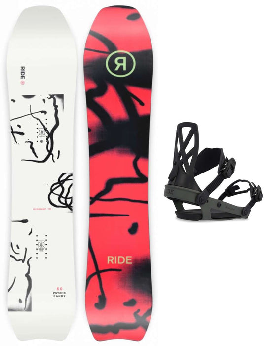 Ride Psychocandy Snowboard Package 2024 With Ride A-4 Bindings