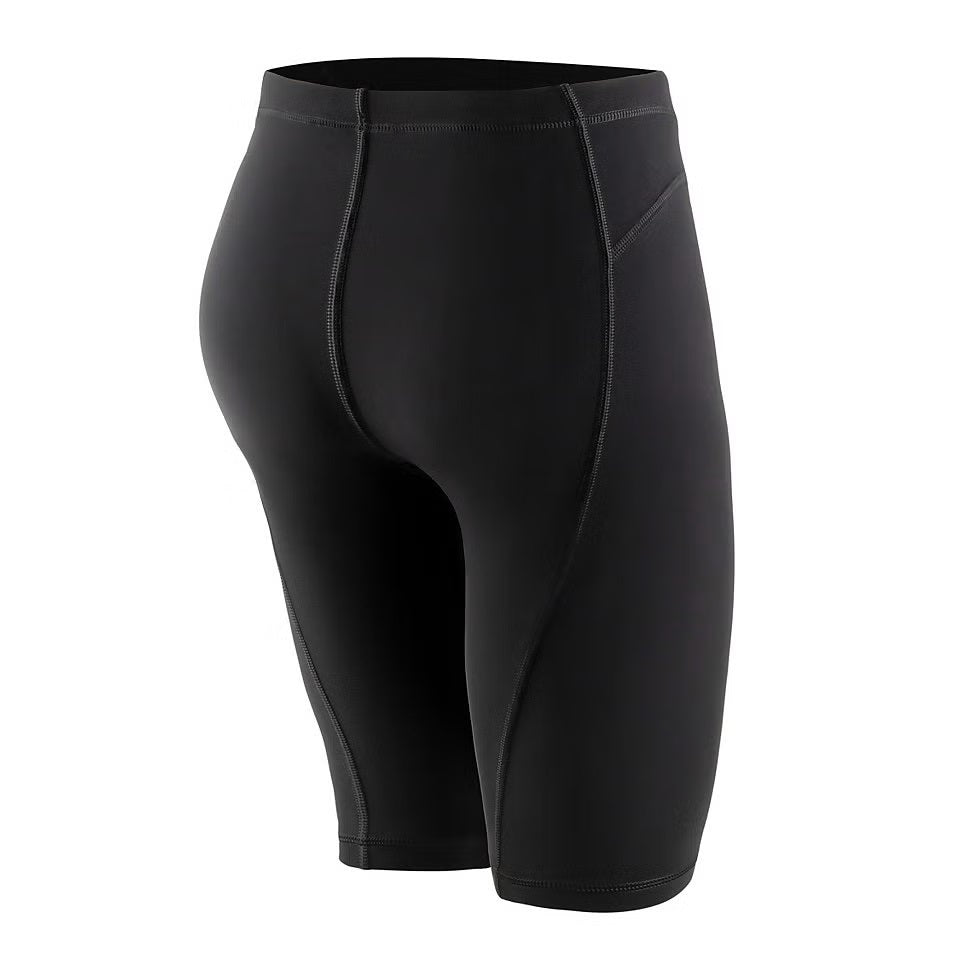 Speedo Vanquisher Jammer Tech Suit - Black swimsuit with a sleek, high-tech design and a shiny finish.