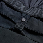 The 686 Men's GORE-TEX Stretch Dispatch Bib 2025 is black with a stretch waistband and an adjustable snap fly.