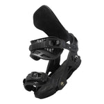 Arbor Women's Sequioa Snowboard Bindings - Black bindings with a geometric pattern on the straps and buckles.