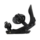 Arbor Women's Sequioa Snowboard Bindings - Black bindings with a distinctive white logo on the highback strap.