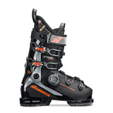 Nordica Speedmachine 3 BOA Ski Boots - Black ski boots with silver buckles and orange accents.