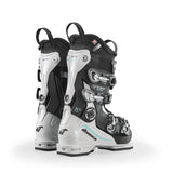 Nordica Women's Sportmachine 3 75 Ski Boots - Black ski boots with silver buckles and straps, featuring a white logo on the side.