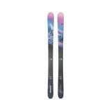 Nordica Women's Santa Ana 92 Skis 2026 - A pair of skis with a blue and pink gradient design on the top, featuring a mountain range and trees in white.