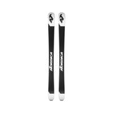 Nordica Women's Santa Ana 92 Skis 2026 - A pair of black skis with a white logo at the tip, featuring a distinctive "N" shape and a small arrow pointing upwards.
