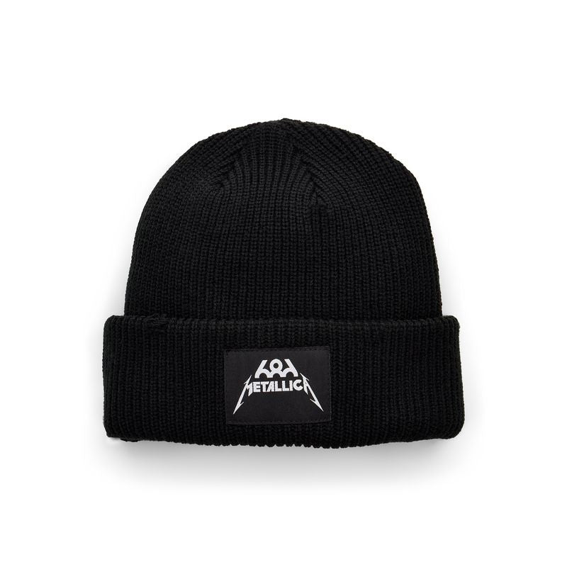 686 Metallica cuff beanie in black with front logo patch