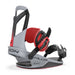 Union Falcor Snowboard Binding 2025 - silver/red/black angle 1