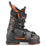 Tecnica Men's Mach Sport HV 100 Ski Boots 2025 - Black ski boots with orange accents and silver buckles.