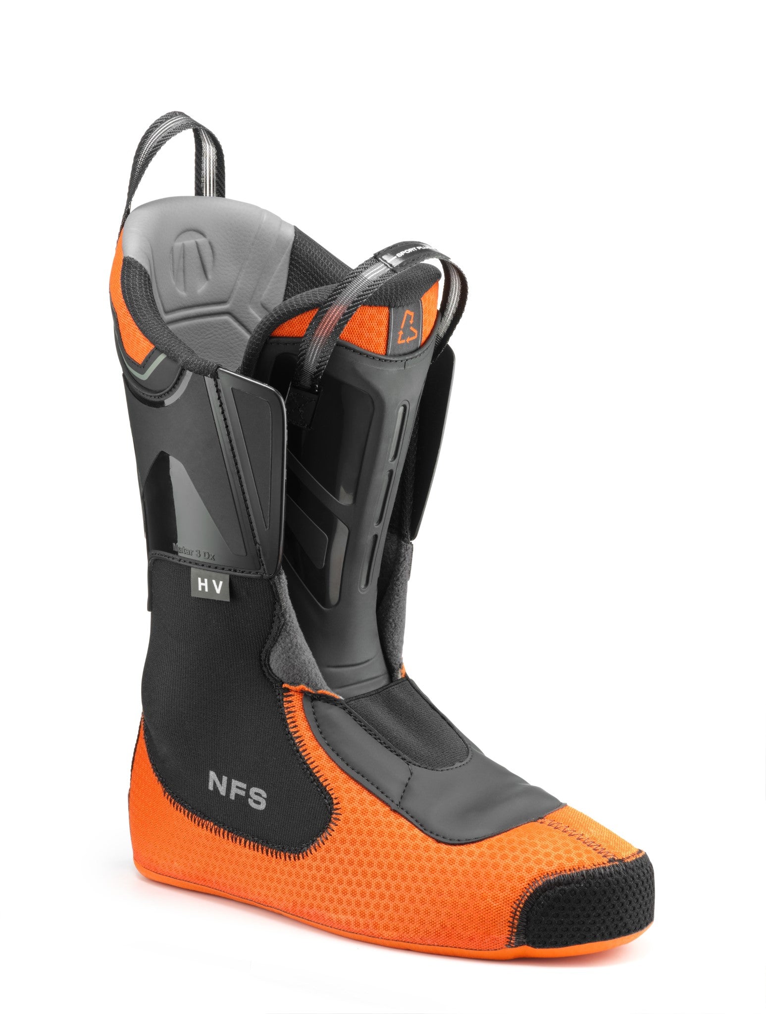 Tecnica Men's Mach Sport HV 100 Ski Boots 2025 - Black ski boots with a textured pattern on the toe and heel areas.