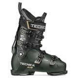 Ski boot Tecnica Mach1 MV 120 TD2 in dark green with black buckles and straps