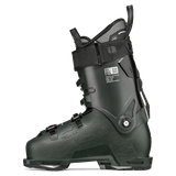 Ski boot Tecnica Mach1 MV 120 TD2 side profile in dark green with toe and ankle buckles