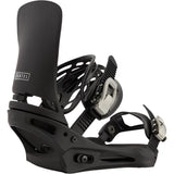 Burton Cartel Snowboard Bindings 2025 - Black bindings with white buckles and straps.