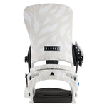 Burton Cartel Snowboard Bindings 2025 - A pair of black bindings with silver buckles and straps, featuring a sleek design on a solid white background.