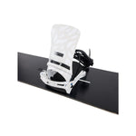 Burton Cartel Snowboard Bindings 2025 - A pair of black bindings with silver buckles and straps.