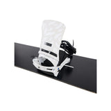Burton Cartel Snowboard Bindings 2025 - A pair of black bindings with silver buckles and straps.