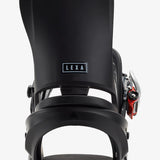 Burton Women's Lexa Snowboard Bindings - A black snowboard binding with a white logo on top that reads "Lexa".