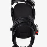 Burton Women's Lexa Snowboard Bindings - Black bindings with silver buckles and straps on a white background.
