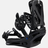 Burton Genesis Snowboard Bindings 2025 - Black bindings with a sleek, modern design and silver hardware.