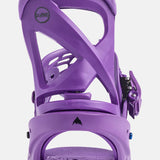 Burton Scribe Snowboard Bindings 2025 - A pair of purple snowboard bindings with a textured purple footbed and silver screws.