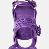 Burton Scribe Snowboard Bindings 2025 - A purple snowboard binding with a textured pattern on the baseplate and straps.