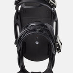 Burton Cartel Est Snowboarding Bindings 2025 - Black bindings with silver buckles and straps.