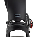 Burton Women's Lexa Est Snowboard Bindings 2025 - Black bindings with white lettering on strap and silver hardware.