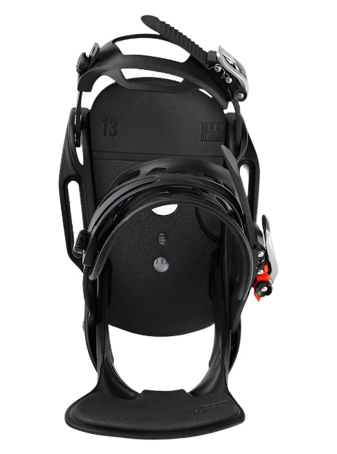 Burton Women's Lexa Est Snowboard Bindings 2025 - Black bindings with silver buckles and straps.