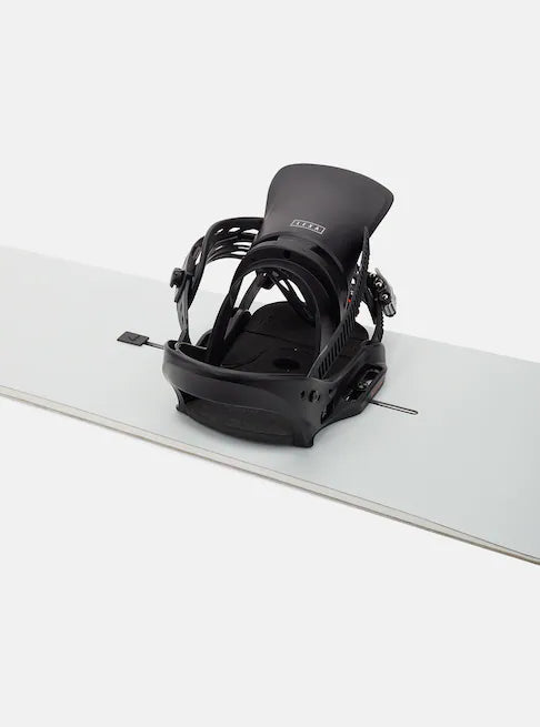 Burton Women's Lexa Est Snowboard Bindings - Black bindings with white logo on top strap and black buckles.