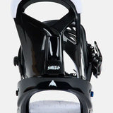 Burton Junior's Smalls Bindings - Black bindings with white accents on top and bottom of footbed.