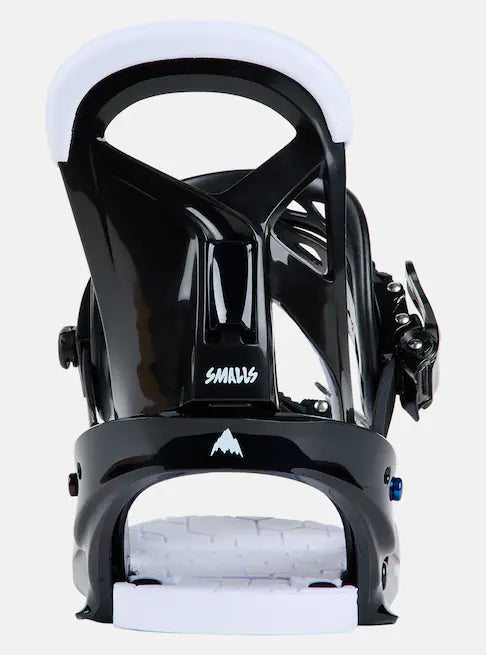 Burton Junior's Smalls Bindings - Black bindings with white accents on top and bottom of footbed.