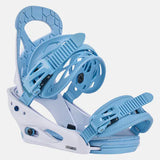 Burton - Junior's Smalls Bindings 2025 are white with light blue accents and straps.
