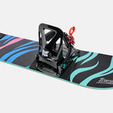 Burton Junior's Grom Snowboard Bindings - A black snowboard binding with a red strap and white lettering on the front.