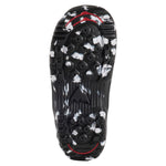 Burton Junior's Mini Grom Snowboard Boots 2025 - Black snowboard boots with a white and grey patterned design on the upper portion.