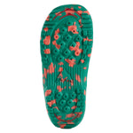 Burton Junior's Mini Grom Snowboard Boots 2025 - A pair of green and pink snowboard boots with a textured sole.