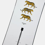 Burton Process Snowboard 2025 - A white snowboard with a black stripe down the middle and a blue logo on the top left corner.