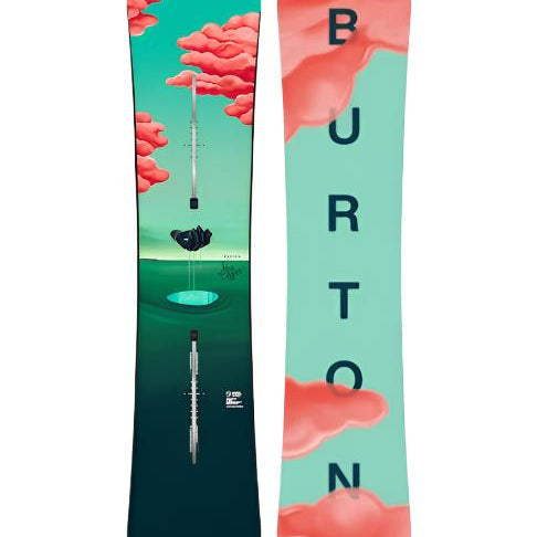 Burton Women's Yeasayer Flying V Snowboard 2025 - A snowboard with a flying v shape and a black base color.