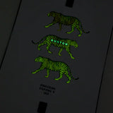 Burton Process Board Flying V Snowboard 2025 - A black snowboard with a white and green striped pattern on its top side.