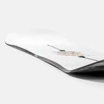 Burton Process Board Flying V Snowboard 2025 - White snowboard with a black and orange logo on top.