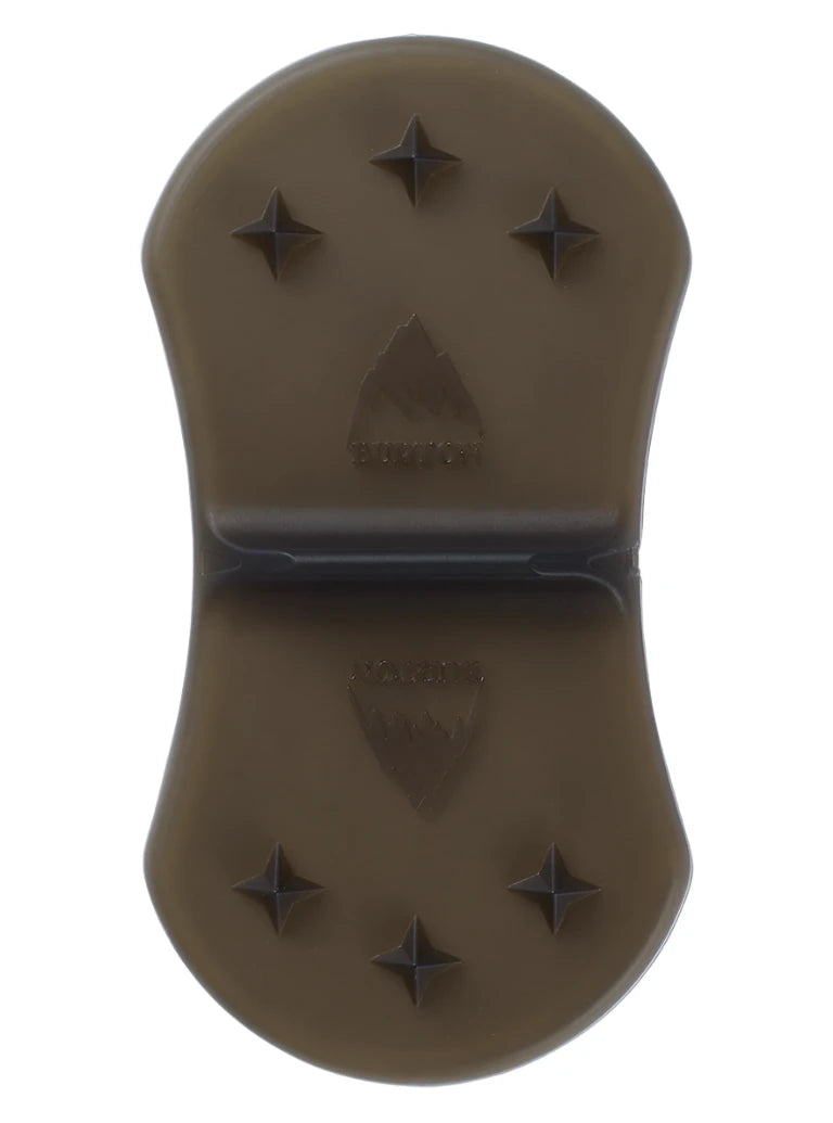 Burton - Medium Spike Stomp Pad 2024 is a brown stomp pad with six dark-brown spikes and a triangular logo in the center.