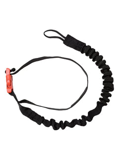 Burton Web Snowboard Leash 2025 - Black webbing with a red plastic buckle and black clip.